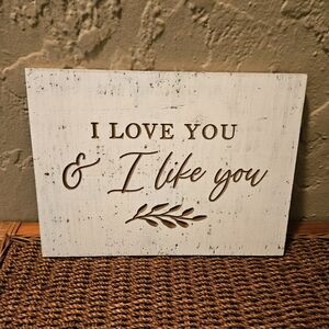 Rustic White and Brown Wall Decor Sign